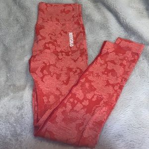 Red Camo Gymshark High Rise Leggings